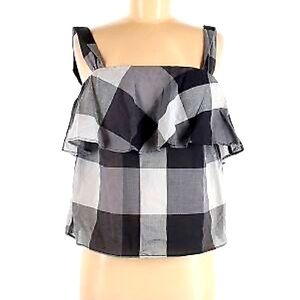 Who What Wear Women’s Gray/Black Blouse sz M EUC